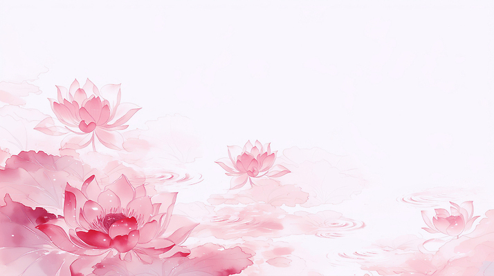 JPG 꽃잎 꽃 물결 분홍색 백그라운드 일러스트 자연 연꽃 물 여름 연못 수중식물 국내일러스트 AI일러스트 AI콘텐츠 자연요소 식물 계절 컬러 생태계 파일형식