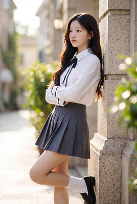 학생 옷 여자 모션 사람 라이프 빛 CG 파일형식 AI포토 여학생 교복 거리 햇빛 서기 청소년 일상 편집실사 편집이미지 JPG AI인물포토 AI콘텐츠 의료성형뷰티