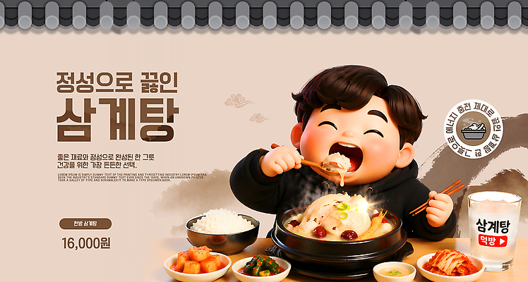 템플릿 계절 음식 컨셉 모션 조류 사람 상점 보양식 파일형식 벡터 먹기 남자 삼계탕 식당 반찬 밥 알림 가격 한식 닭 국물 요리 맛 전통 AI파일 이미지템플릿 여름