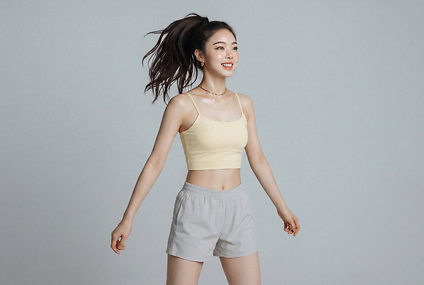 JPG 편집이미지 여자 패션 스포츠 건강 미소 운동복 운동 즐거움 의료성형뷰티 편집실사 AI인물포토 AI콘텐츠 옷 감정 표정 사람 CG 파일형식 AI포토