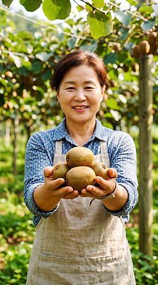 JPG 나무 편집이미지 손 여자 농업 과일 자연 키위 웃음 들기 초록색 농작물 농장 수확 작업 의료성형뷰티 편집실사 AI인물포토 AI콘텐츠 식물 산업 컬러 모션 표정 사람 신체부위 CG 생태계 파일형식 AI포토