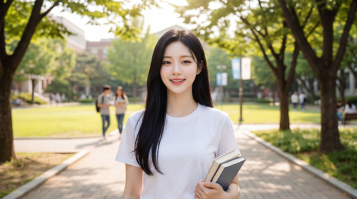 JPG 나무 편집이미지 학생 공원 여자 대학생 미소 책 여름 학습 햇빛 걷기 대학교 의료성형뷰티 편집실사 AI인물포토 AI콘텐츠 식물 계절 공공시설 교육 학교 모션 표정 사람 빛 CG 파일형식 AI포토 시설