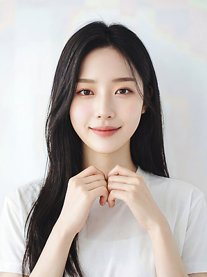 JPG 편집이미지 손 여자 감정 얼굴 표정 미소 사람 의료성형뷰티 편집실사 AI인물포토 AI콘텐츠 신체부위 CG 파일형식 AI포토