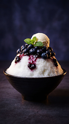 JPG 편집이미지 그릇 음식 과일 아이스크림 디저트 여름 냉동 얼음 달콤 민트 블루베리 빙수 Dessert 편집실사 AI포토 AI콘텐츠 자연요소 식기 계절 맛 허브 CG 파일형식 식물 컨셉