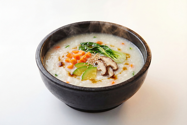 JPG 편집이미지 그릇 한식 음식 채소 재료 아침 건강 요리 식사 버섯 죽 야채죽 편집실사 AI포토 AI콘텐츠 주간 식기 CG 파일형식 자연요소