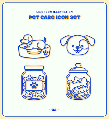 동물 반려견 선 쿠션 일러스트 디저트 통 관리 반려동물 세트 강아지 먹이 애견간식 펫케어 국내일러스트 AI파일 음식 개 파일형식 벡터 포유류
