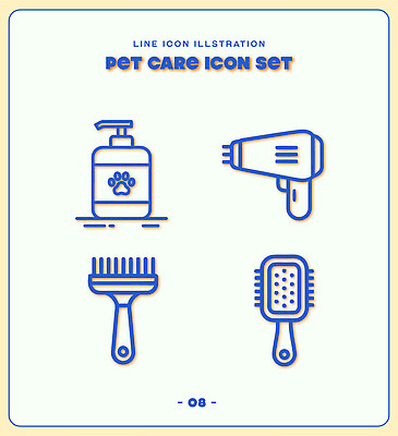 일러스트 관리 반려동물 세트 뷰티 도구 머리빗 위생 드라이어 샴푸 애견빗 펫케어 애견샴푸 국내일러스트 AI파일 동물 위생용품 미용용품 애견용품 파일형식 벡터 생활용품 오브젝트 반려용품