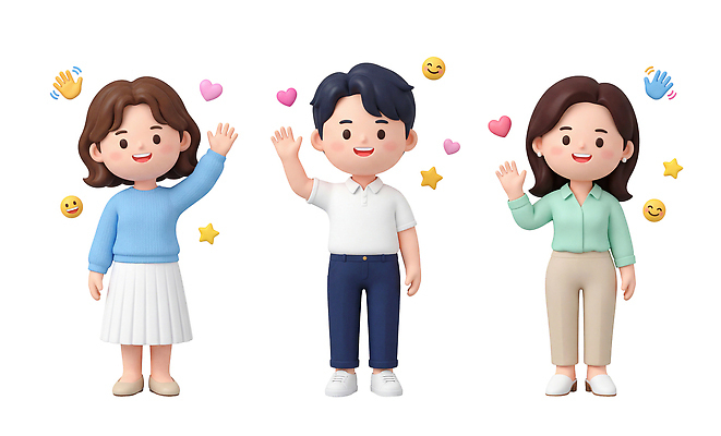 PSD 편집이미지 캐릭터 손 여자 남자 행복 포즈 표정 사랑 웃음 친구 하트 인사 소통 정치 편집3D 모양 감정 컨셉 관계 사람 신체부위 3D 예절 파일형식 디지털합성