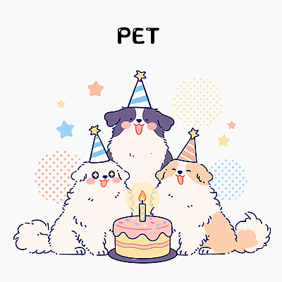 동물 행복 일러스트 촛불 장식 친구 반려동물 파티 케이크 기쁨 고깔모자 축하 생일 강아지 즐거움 국내일러스트 AI파일 모자 기념일 감정 컨셉 초 관계 디저트 이벤트 개 파일형식 벡터 잡화 음식 포유류
