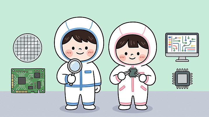 어린이 과학 일러스트 협력 기술 실험 학습 컴퓨터 디지털 장비 공구 실험실 부속품 회로판 즐거움 확대경 공학 전자부품 창의력 국내일러스트 AI파일 교육 감정 사람 전자제품 도구 오브젝트 파일형식 벡터