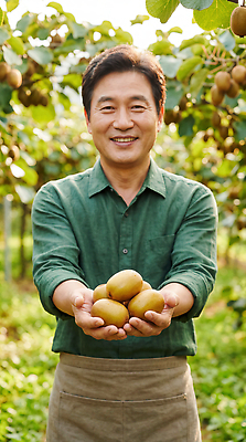 JPG 식물 편집이미지 남자 농업 과일 자연 키위 여름 농장 농사 수확 농부 과수원 의료성형뷰티 편집실사 AI인물포토 AI콘텐츠 직업 계절 산업 사람 CG 생태계 파일형식 AI포토