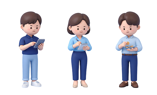 사람 경제 파란색 핸드폰 스마트기기 3D 사무용품 파일형식 스마트폰 메모지 그룹 남자 여자 기술 PSD 편집이미지 편집3D 하늘색 금융