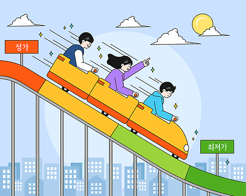 일러스트 놀이 사람 여러명 야외 세일 놀이공원 도시 놀이기구 승차 즐거움 속도 롤러코스터 순간 혜택 국내일러스트 AI파일 감정 다수 모션 테마파크 파일형식 벡터 공간