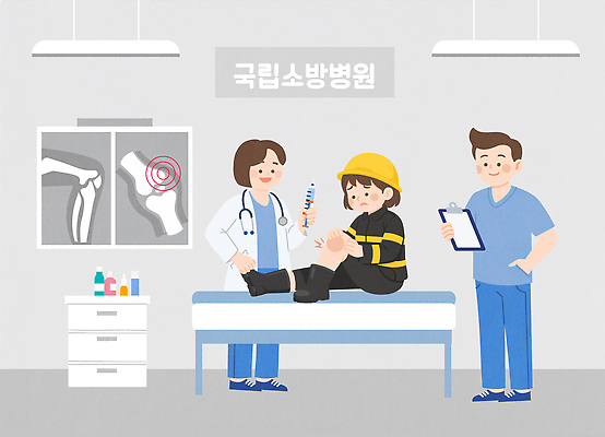 여자 남자 일러스트 의학 의료기기 건강 병원 치료 진료 고통 간호사 의사 응급 상처 소방관 무릎 지원 국내일러스트 AI파일 감정 사람 신체부위 의료진 긴급 구조원 소방 파일형식 벡터 직업