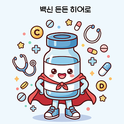 캐릭터 교육 일러스트 의료기기 아이디어 건강 치료 약 보호 망토 즐거움 영웅 면역력 백신 예방접종 국내일러스트 AI파일 감정 컨셉 의학 접종 파일형식 벡터