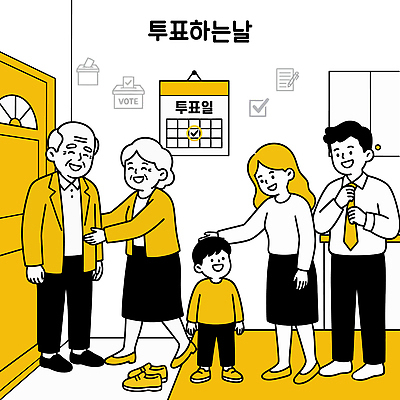 여자 노년 남자 어린이 일러스트 가족 대화 방 모임 달력 선택 투표 준비 시민 선거일 조부모 참여 지방선거 국내일러스트 AI파일 컨셉 관계 말하기 사람 성인 선거 국민 파일형식 벡터 모션 민주주의