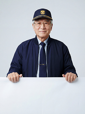 JPG 편집이미지 모자 손 옷 할아버지 노년 남자 표정 미소 경비원 의료성형뷰티 편집실사 AI인물포토 AI콘텐츠 직업 잡화 사람 성인 신체부위 CG 파일형식 AI포토