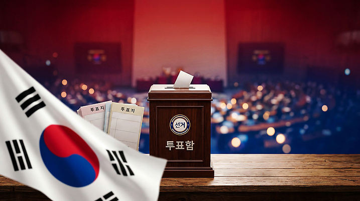 JPG 편집이미지 한국 선택 국기 태극기 투표 선거 민주주의 투표용지 투표함 시민 정치 참여 투표소 편집실사 AI컴퓨터그래픽 AI콘텐츠 아시아 컨셉 CG 국민 파일형식 나라