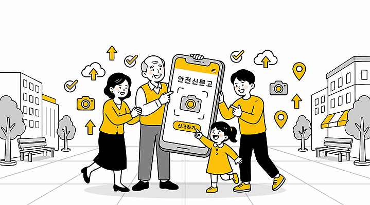 공공시설 교육 컨셉 가족 관계 사람 손짓 핸드폰 스마트기기 보호구역 파일형식 벡터 신문고 스마트폰 공원 성인 어린이 정보 공유 기술 부모 자녀 기계 가리킴 함께함 학습 참여 AI파일 일러스트 국내일러스트 어린이보호구역