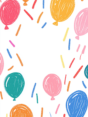 JPG 기념일 백그라운드 일러스트 프레임 이벤트 장식 파티 축하 생일 즐거움 풍선 국내일러스트 AI일러스트 AI콘텐츠 감정 컨셉 파일형식