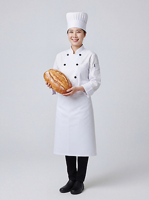 JPG 편집이미지 직업 모자 여자 빵 요리 미소 요리사 흰색 조리복 제빵 전문 제빵사 의료성형뷰티 편집실사 AI인물포토 AI콘텐츠 잡화 음식 컬러 유니폼 표정 사람 제과제빵 CG 파일형식 AI포토 옷