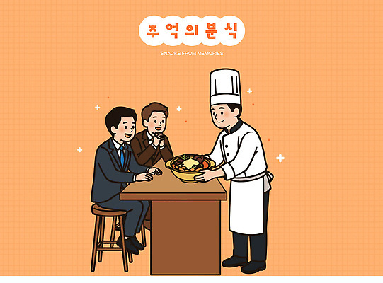 남자 음식 일러스트 대화 요리 웃음 친구 식당 요리사 식사 만남 바 맛 추억 분식 고객 직원 즐거움 서비스 메뉴 부대찌개 국내일러스트 AI파일 직업 감정 컨셉 관계 표정 말하기 사람 상점 찌개 파일형식 벡터 모션