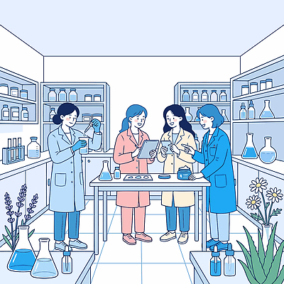 식물 여자 하늘색 일러스트 협력 실험기구 실험 대화 약 자료 장비 작업 화학 연구실 실험실 과학자 분석 시험관 비커 생명과학 국내일러스트 AI파일 직업 과학 컨셉 의학 말하기 사람 파란색 학자 파일형식 벡터 컬러 모션