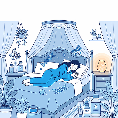 식물 여자 하늘색 일러스트 탁자 조명 건강 생활 침실 방 침대 잠 밤 편안함 오브젝트 안락 국내일러스트 AI파일 가구 컨셉 사람 파란색 감각 파일형식 벡터 컬러 생활용품