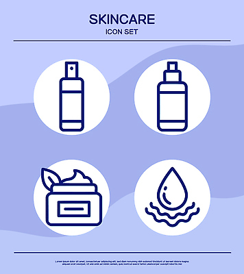 디자인 일러스트 관리 뷰티 청결 화장품 상품 피부 크림 로션 스킨케어 세럼 국내일러스트 AI파일 신체부위 위생 파일형식 벡터 사람
