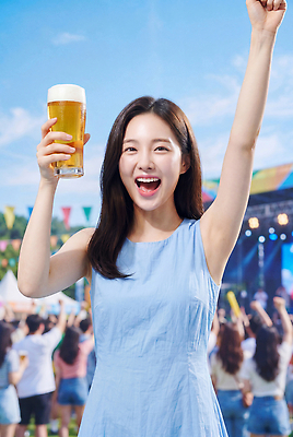 JPG 편집이미지 여자 음료 음악 맥주 웃음 이벤트 여러명 야외 여름 공연 기쁨 무대 즐거움 의료성형뷰티 편집실사 AI인물포토 AI콘텐츠 계절 감정 다수 문화예술 주류 표정 사람 CG 파일형식 AI포토