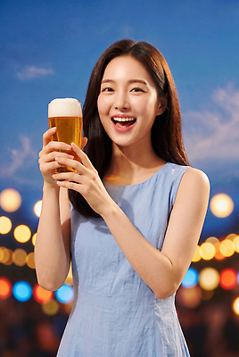 JPG 편집이미지 여자 하늘 잔 맥주 웃음 야외 여름 친구 빛 모임 사회 분위기 즐거움 의료성형뷰티 편집실사 AI인물포토 AI콘텐츠 식기 계절 감정 컨셉 관계 주류 표정 사람 CG 공동체 파일형식 AI포토 음료