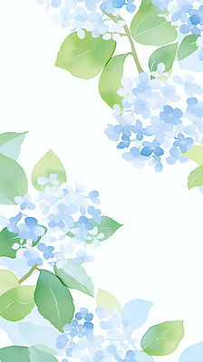 JPG 식물 디자인 꽃 화초 백그라운드 잎 일러스트 자연 수채화 파란색 그림 국내일러스트 AI일러스트 AI콘텐츠 컬러 생태계 파일형식