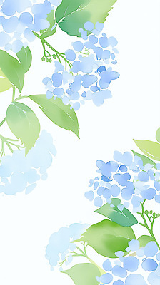 JPG 식물 디자인 꽃 백그라운드 일러스트 자연 수채화 초록색 여름 파란색 부드러움 수국 국내일러스트 AI일러스트 AI콘텐츠 계절 컬러 감각 생태계 파일형식
