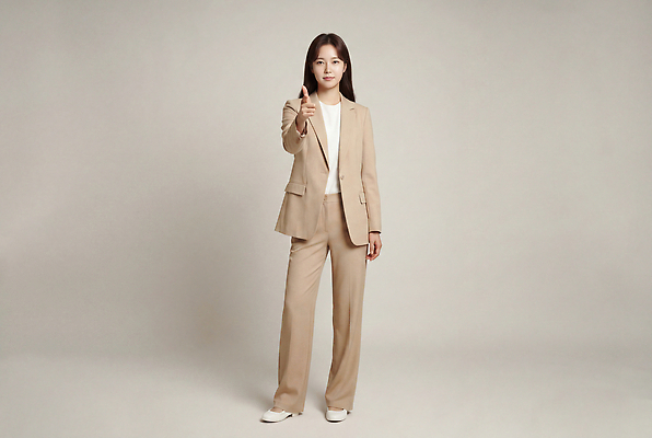 JPG 모델 편집이미지 여자 포즈 백그라운드 비즈니스 정장 손짓 촬영 비즈니스우먼 손내밀기 긍정 의료성형뷰티 편집실사 AI인물포토 AI콘텐츠 옷 컨셉 모션 사람 직장인 CG 파일형식 AI포토 직업