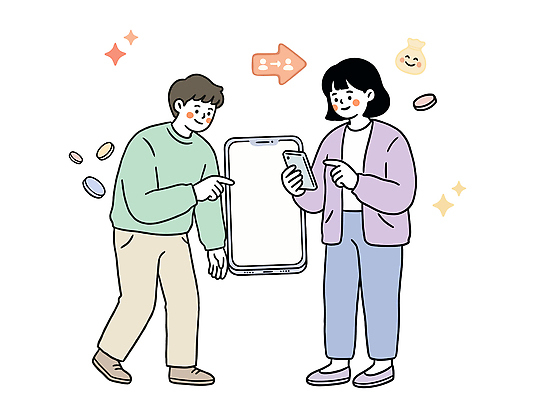 일러스트 관계 기술 사람 친구 스마트폰 스크린 정보 구매 동료 즐거움 결제 소통 스마트페이 국내일러스트 AI파일 감정 컨셉 핸드폰 스마트기기 쇼핑 스마트 파일형식 벡터 전자제품