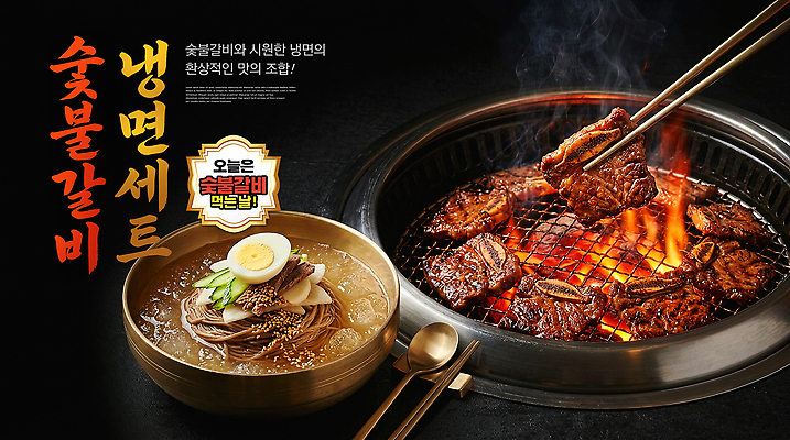 PSD 편집이미지 한국문화 한식 음식 식사 면류 굽기 갈비 냉면 물냉면 고기구이 숯불갈비 이미지편집 동양문화 여름음식 한국 육류 구이 파일형식 아시아 문화 식재료 여름 계절 나라