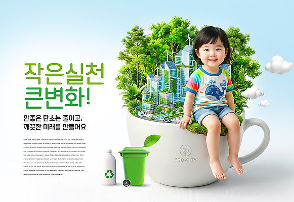 PSD 나무 식물 편집이미지 어린이 자연 미래 건물 컵 자연보호 재활용 도시 생태 친환경 에코라이프 의료성형뷰티 이미지편집 AI인물포토 AI콘텐츠 라이프스타일 식기 건축물 컨셉 사람 환경 보호 에코 생태계 파일형식 AI포토 건축 생활