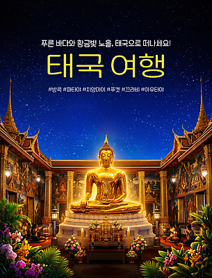 PSD 편집이미지 전통 문화 여행 야경 태국 휴가 조명 풍경 관광지 사원 태국여행 이미지편집 아시아 해외여행 밤 야간 파일형식 자연요소 해외 나라