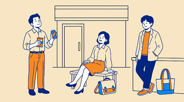 옷 여자 남자 음료 벤치 가방 일러스트 표정 대화 사람 일상 만남 주위 소통 국내일러스트 AI파일 잡화 컨셉 의자 말하기 라이프 파일형식 벡터 가구 모션 생활 생활용품 오브젝트