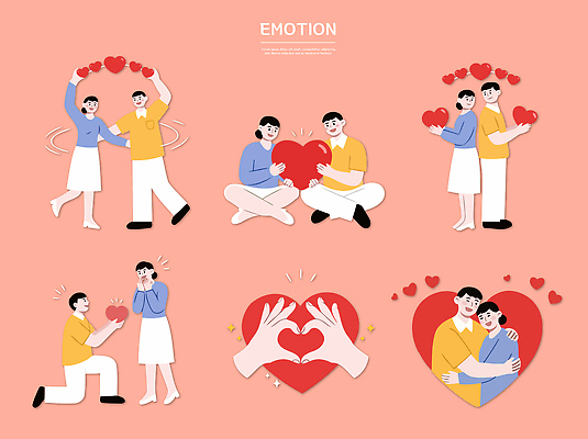 커플 여자 기념일 남자 행복 분홍색 프로포즈 일러스트 관계 사랑 만남 하트 즐거움 손하트 국내일러스트 AI파일 모양 감정 컬러 컨셉 사람 손짓 이벤트 파일형식 벡터 모션