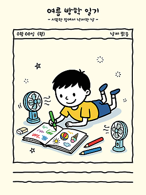 손 종이 어린이 일러스트 놀이 색연필 여름방학 소년 일상 그리기 팬 선풍기 그림 크레파스 손그림 그림일기 오후 국내일러스트 AI파일 남자 모션 방학 학용품 사람 라이프 신체부위 여름 가전제품 일기 파일형식 벡터 계절 휴가 문구용품 생활 오브젝트