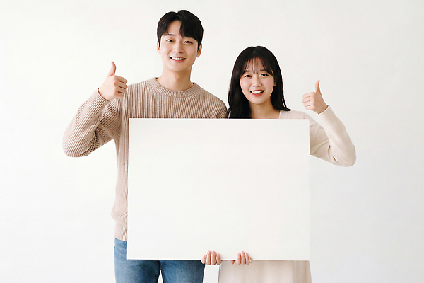 JPG 편집이미지 커플 여자 남자 포즈 사랑 미소 웃음 청춘 최고 판넬 긍정 소통 의료성형뷰티 카피스페이스 편집실사 AI인물포토 AI콘텐츠 감정 컨셉 관계 표정 사람 공백 CG 파일형식 AI포토