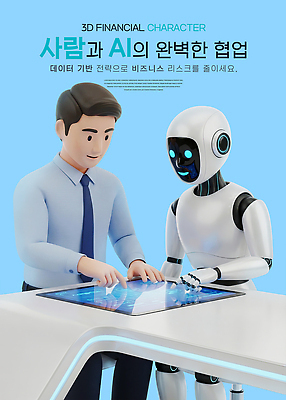 직업 가구 컨셉 사람 전자제품 3D 로봇 파일형식 AI_인공지능 자료 분석 비즈니스 위험 협력 탁자 기술 전략 소프트웨어 컴퓨터 미래 디지털 편집이미지 편집3D PSD 직장인 휴머노이드 남자