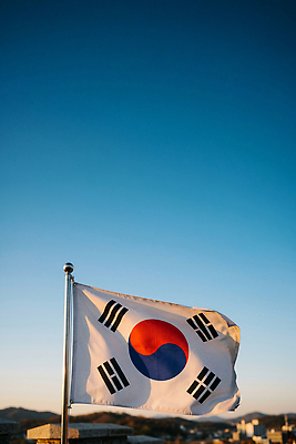 JPG 편집이미지 나라 상징 하늘 바람 한국 풍경 자유 역사 태극기 편집실사 AI포토 AI콘텐츠 자연요소 아시아 컨셉 날씨 국기 CG 파일형식