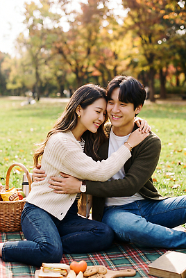 JPG 나무 편집이미지 커플 공원 여자 남자 행복 데이트 안기 디저트 대화 사랑 웃음 잔디 소풍 가을 담요 의료성형뷰티 편집실사 AI인물포토 AI콘텐츠 식물 계절 공공시설 감정 음식 관계 모션 표정 말하기 사람 야외활동 CG 파일형식 AI포토 시설