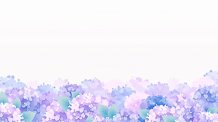 JPG 식물 꽃 화초 예술 백그라운드 잎 일러스트 자연 수채화 풍경 여름 보라색 봄 그림 수국 카피스페이스 국내일러스트 AI일러스트 AI콘텐츠 계절 컬러 공백 생태계 파일형식