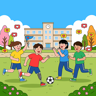 나무 학생 공원 여자 교육 남자 꽃 교복 일러스트 공 학교 청소년 수업 협력 웃음 건물 운동복 운동 축구 운동장 장애인 개선 보청기 청각장애인 국내일러스트 AI파일 식물 건축물 옷 공공시설 스포츠시설 표정 건강 사람 구기 공간 장애 파일형식 벡터 건축 스포츠 시설