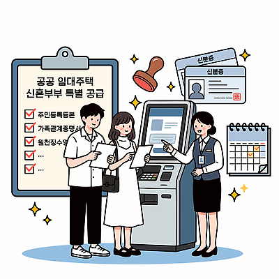 여자 남자 일러스트 신혼부부 안내 정보 달력 확인 서비스 상담 문서 단말기 신분증 정부정책 제출 주민등록증 지원 신청 공공임대 국내일러스트 AI파일 부부 사람 신혼 임대주택 정책 증명서 파일형식 벡터 커플 주택 관계 건물 건축물 건축