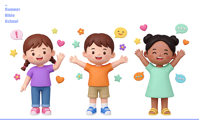 PSD 편집이미지 기독교 어린이 말풍선 학교 놀이 표정 웃음 여름 친구 기쁨 즐거움 성경학교 여름성경학교 동심 편집3D 계절 교육 감정 종교 관계 사람 3D 파일형식 디지털합성