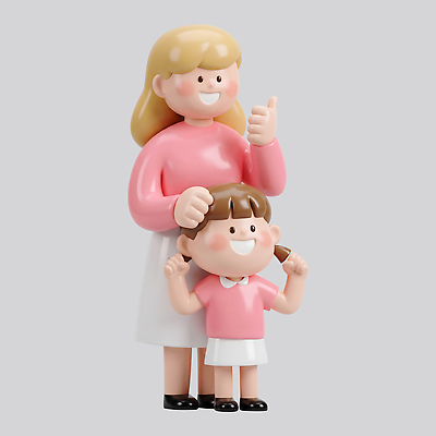 PSD 편집이미지 딸 행복 어린이 포즈 손가락 가족 엄마 사랑 미소 귀여움 편집3D 손 감정 컨셉 관계 표정 사람 3D 파일형식 신체부위 디지털합성
